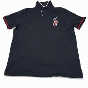 Polo Ralph Lauren Logo Men’s Polo Shirt Cotton Navy Red White Trim